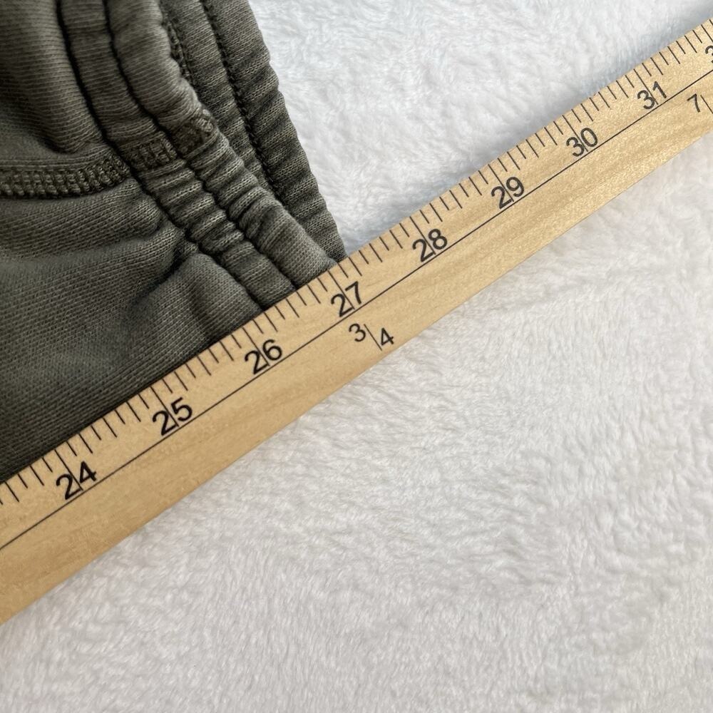 Aerie S Small Corset Fleece Jogger Pants Zipper Front Nomad Oliver Green Relaxed - Picture 14 of 14